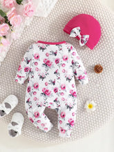 Adorable Print Long-Sleeve Romper